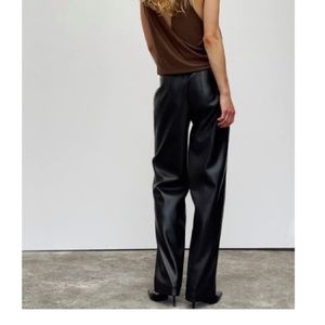 Zara Full Length faux leather Francoise pants